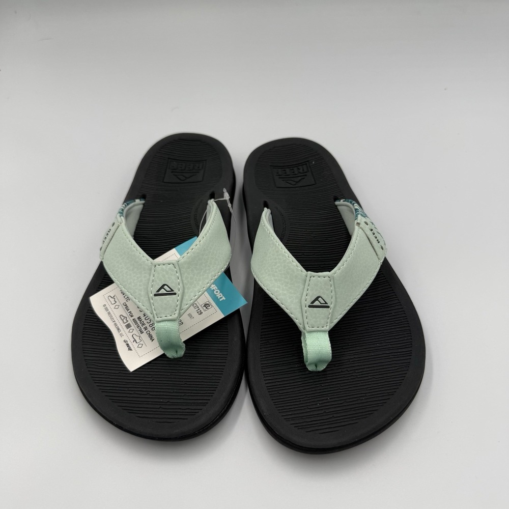 Reef Santa Ana Mint Flip Flops Women's Size 5 Cushion Comfort Sandals NWT‎